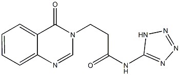 3-(4-oxo-3(4H)-quinazolinyl)-N-(1H-tetraazol-5-yl)propanamide Structure
