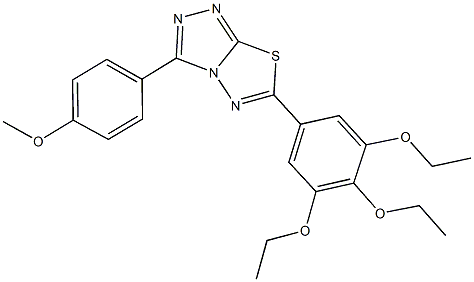 3-(4-methoxyphenyl)-6-(3,4,5-triethoxyphenyl)[1,2,4]triazolo[3,4-b][1,3,4]thiadiazole 구조식 이미지