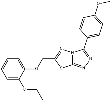 6-[(2-ethoxyphenoxy)methyl]-3-(4-methoxyphenyl)[1,2,4]triazolo[3,4-b][1,3,4]thiadiazole 구조식 이미지