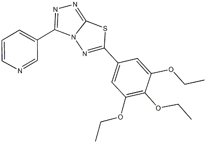 3-(3-pyridinyl)-6-(3,4,5-triethoxyphenyl)[1,2,4]triazolo[3,4-b][1,3,4]thiadiazole Structure