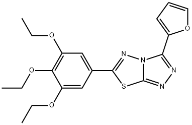 3-(2-furyl)-6-(3,4,5-triethoxyphenyl)[1,2,4]triazolo[3,4-b][1,3,4]thiadiazole 구조식 이미지