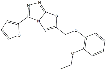 6-[(2-ethoxyphenoxy)methyl]-3-(2-furyl)[1,2,4]triazolo[3,4-b][1,3,4]thiadiazole 구조식 이미지