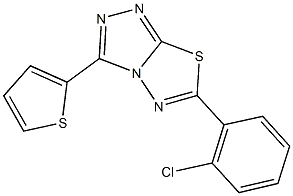 6-(2-chlorophenyl)-3-(2-thienyl)[1,2,4]triazolo[3,4-b][1,3,4]thiadiazole Structure