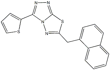 6-(1-naphthylmethyl)-3-(2-thienyl)[1,2,4]triazolo[3,4-b][1,3,4]thiadiazole Structure