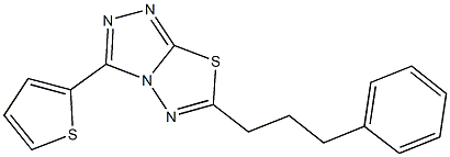 6-(3-phenylpropyl)-3-(2-thienyl)[1,2,4]triazolo[3,4-b][1,3,4]thiadiazole 구조식 이미지