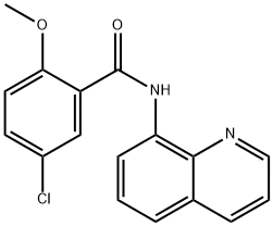 5-chloro-2-methoxy-N-(8-quinolinyl)benzamide 구조식 이미지