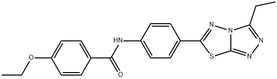 4-ethoxy-N-[4-(3-ethyl[1,2,4]triazolo[3,4-b][1,3,4]thiadiazol-6-yl)phenyl]benzamide 구조식 이미지