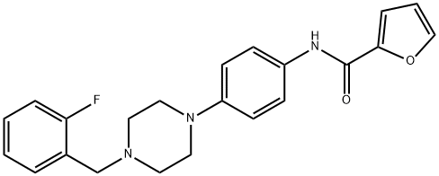 N-{4-[4-(2-fluorobenzyl)-1-piperazinyl]phenyl}-2-furamide 구조식 이미지