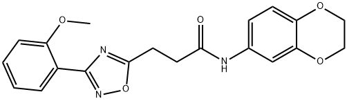 N-(2,3-dihydro-1,4-benzodioxin-6-yl)-3-[3-(2-methoxyphenyl)-1,2,4-oxadiazol-5-yl]propanamide Structure