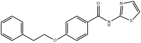 4-(2-phenylethoxy)-N-(1,3-thiazol-2-yl)benzamide 구조식 이미지