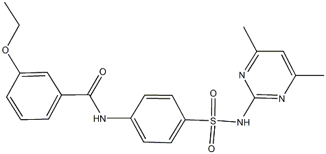 N-(4-{[(4,6-dimethyl-2-pyrimidinyl)amino]sulfonyl}phenyl)-3-ethoxybenzamide Structure