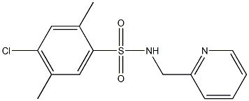 4-chloro-2,5-dimethyl-N-(2-pyridinylmethyl)benzenesulfonamide 구조식 이미지