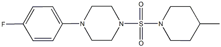 1-(4-fluorophenyl)-4-[(4-methyl-1-piperidinyl)sulfonyl]piperazine 구조식 이미지