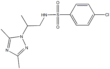 4-chloro-N-[2-(3,5-dimethyl-1H-1,2,4-triazol-1-yl)propyl]benzenesulfonamide 구조식 이미지