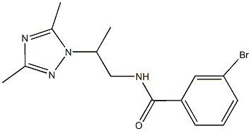 3-bromo-N-[2-(3,5-dimethyl-1H-1,2,4-triazol-1-yl)propyl]benzamide 구조식 이미지