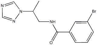 3-bromo-N-[2-(1H-1,2,4-triazol-1-yl)propyl]benzamide 구조식 이미지