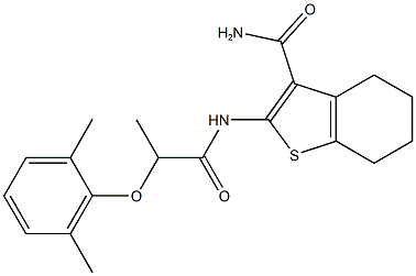 2-{[2-(2,6-dimethylphenoxy)propanoyl]amino}-4,5,6,7-tetrahydro-1-benzothiophene-3-carboxamide Structure