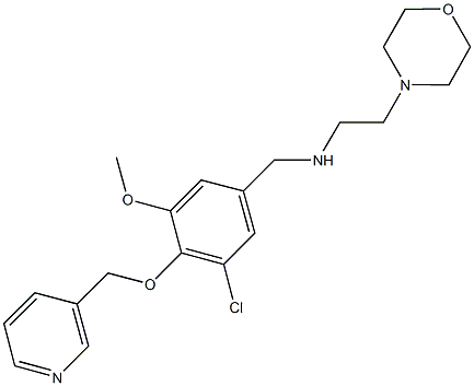 N-[3-chloro-5-methoxy-4-(3-pyridinylmethoxy)benzyl]-N-[2-(4-morpholinyl)ethyl]amine Structure