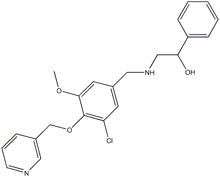 2-{[3-chloro-5-methoxy-4-(3-pyridinylmethoxy)benzyl]amino}-1-phenylethanol 구조식 이미지