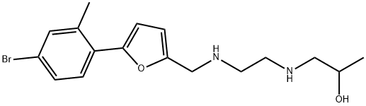 1-{[2-({[5-(4-bromo-2-methylphenyl)-2-furyl]methyl}amino)ethyl]amino}-2-propanol Structure