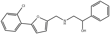 2-({[5-(2-chlorophenyl)-2-furyl]methyl}amino)-1-phenylethanol Structure