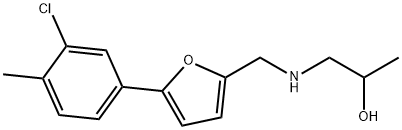 1-({[5-(3-chloro-4-methylphenyl)-2-furyl]methyl}amino)-2-propanol Structure