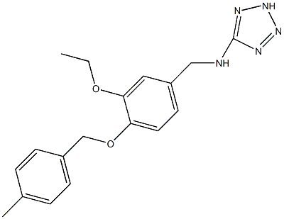 N-{3-ethoxy-4-[(4-methylbenzyl)oxy]benzyl}-N-(2H-tetraazol-5-yl)amine Structure