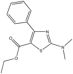 ethyl 2-(dimethylamino)-4-phenyl-1,3-thiazole-5-carboxylate 구조식 이미지