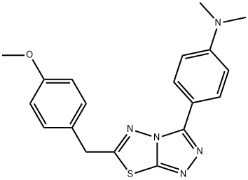 N-{4-[6-(4-methoxybenzyl)[1,2,4]triazolo[3,4-b][1,3,4]thiadiazol-3-yl]phenyl}-N,N-dimethylamine 구조식 이미지