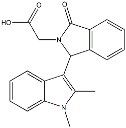 [1-(1,2-dimethyl-1H-indol-3-yl)-3-oxo-1,3-dihydro-2H-isoindol-2-yl]acetic acid 구조식 이미지