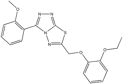 6-[(2-ethoxyphenoxy)methyl]-3-(2-methoxyphenyl)[1,2,4]triazolo[3,4-b][1,3,4]thiadiazole 구조식 이미지