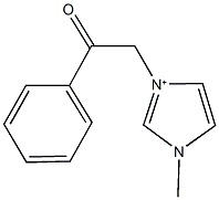 1-methyl-3-(2-oxo-2-phenylethyl)-1H-imidazol-3-ium Structure