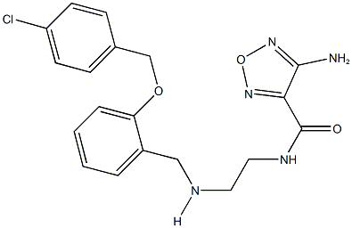 4-amino-N-[2-({2-[(4-chlorobenzyl)oxy]benzyl}amino)ethyl]-1,2,5-oxadiazole-3-carboxamide 구조식 이미지