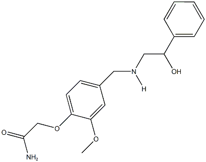 2-(4-{[(2-hydroxy-2-phenylethyl)amino]methyl}-2-methoxyphenoxy)acetamide 구조식 이미지