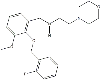 N-{2-[(2-fluorobenzyl)oxy]-3-methoxybenzyl}-N-[2-(4-morpholinyl)ethyl]amine Structure