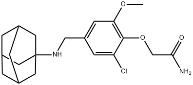 2-{4-[(1-adamantylamino)methyl]-2-chloro-6-methoxyphenoxy}acetamide 구조식 이미지