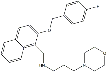 N-({2-[(4-fluorobenzyl)oxy]-1-naphthyl}methyl)-N-[3-(4-morpholinyl)propyl]amine 구조식 이미지