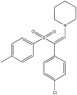 1-(4-chlorophenyl)-2-(1-piperidinyl)vinyl 4-methylphenyl sulfone Structure