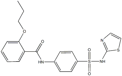 2-propoxy-N-{4-[(1,3-thiazol-2-ylamino)sulfonyl]phenyl}benzamide Structure