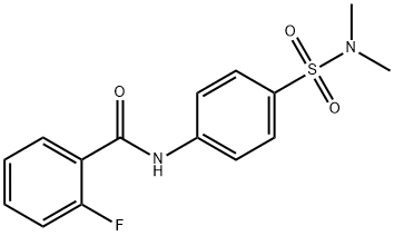 N-{4-[(dimethylamino)sulfonyl]phenyl}-2-fluorobenzamide 구조식 이미지