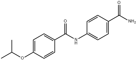 N-[4-(aminocarbonyl)phenyl]-4-isopropoxybenzamide 구조식 이미지