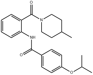 4-isopropoxy-N-{2-[(4-methyl-1-piperidinyl)carbonyl]phenyl}benzamide Structure