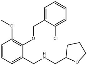 N-{2-[(2-chlorobenzyl)oxy]-3-methoxybenzyl}-N-(tetrahydro-2-furanylmethyl)amine 구조식 이미지