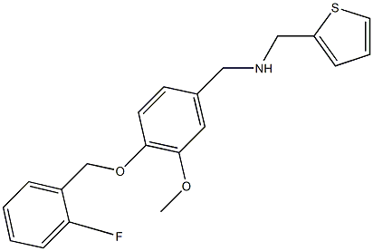 N-{4-[(2-fluorobenzyl)oxy]-3-methoxybenzyl}-N-(2-thienylmethyl)amine Structure