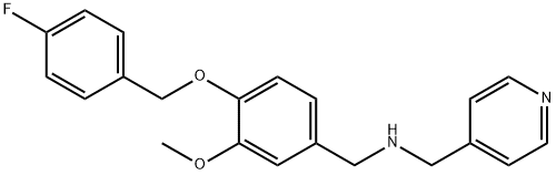 N-{4-[(4-fluorobenzyl)oxy]-3-methoxybenzyl}-N-(4-pyridinylmethyl)amine 구조식 이미지