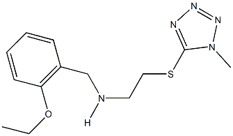 N-(2-ethoxybenzyl)-N-{2-[(1-methyl-1H-tetraazol-5-yl)sulfanyl]ethyl}amine 구조식 이미지