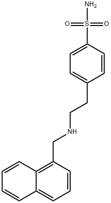 4-{2-[(1-naphthylmethyl)amino]ethyl}benzenesulfonamide 구조식 이미지