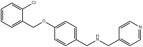 N-{4-[(2-chlorobenzyl)oxy]benzyl}-N-(4-pyridinylmethyl)amine 구조식 이미지