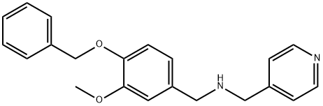 N-[4-(benzyloxy)-3-methoxybenzyl]-N-(4-pyridinylmethyl)amine 구조식 이미지