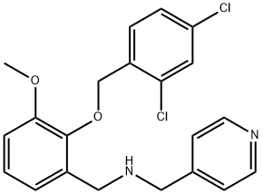 N-{2-[(2,4-dichlorobenzyl)oxy]-3-methoxybenzyl}-N-(4-pyridinylmethyl)amine Structure